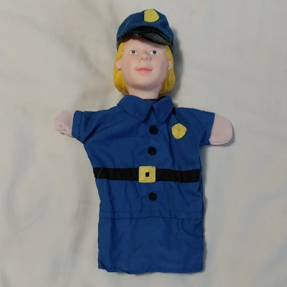 Vintage Plastic Head Hand Puppet Toy Learning Resources for Pretend Play